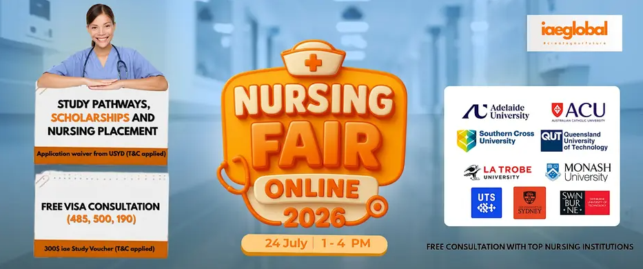 Event online Khám phá ngành Điều dưỡng Úc 2026