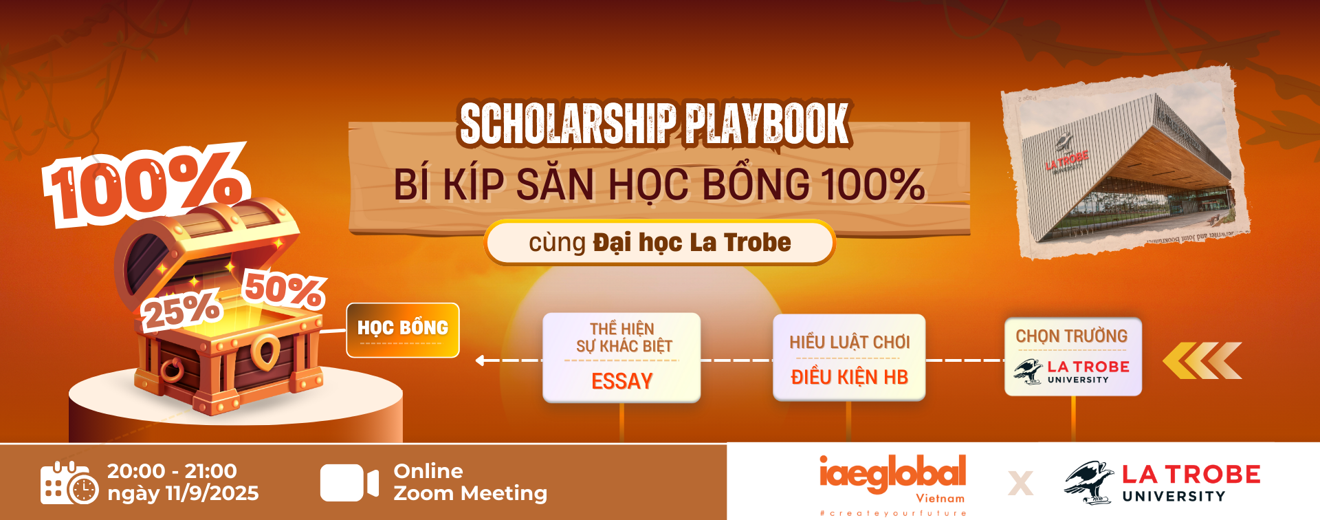 SCHOLARSHIP PLAYBOOK - BÍ KÍP SĂN HỌC BỔNG 100% TỪ ĐẠI HỌC LA TROBE 