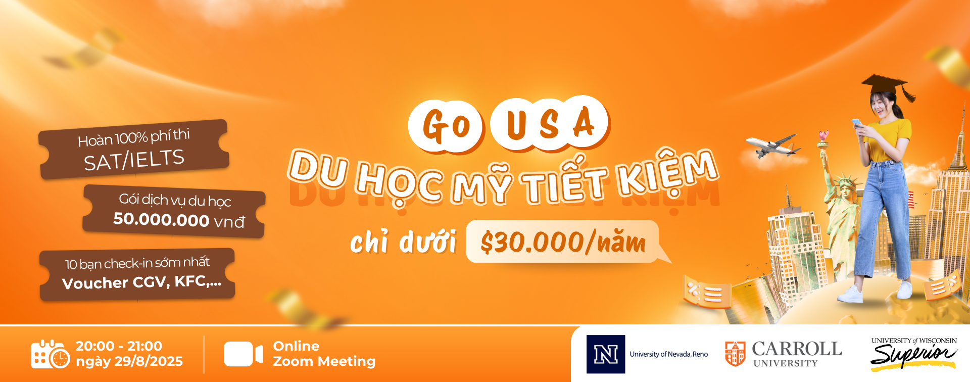 GoUSA: KHÁM PHÁ TOP 03 ĐẠI HỌC CHẤT LƯỢNG CHỈ VỚI $30.000