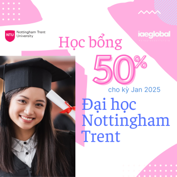 Học bổng 50% từ đại học Nottingham Trent University cho kỳ Jan 2025 đang chờ bạn