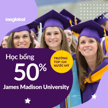 Học bổng 50% từ trường Top 124 Nước Mỹ - James Madison University