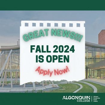 Miễn phí phí ghi danh tại Algonquin College - Kỳ nhập học Fall 2024
