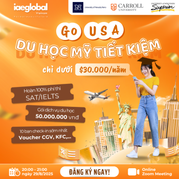 [ONLINE EVENT] GoUSA - KHÁM PHÁ TOP 03 ĐẠI HỌC CHẤT LƯỢNG CHỈ VỚI $30.000