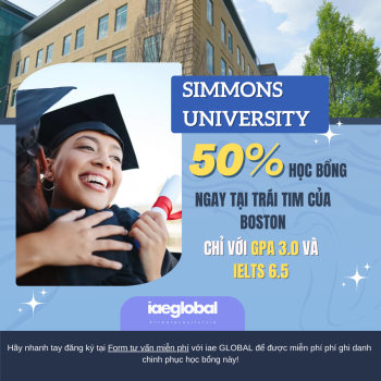 Simmons University: Cơ hội học bổng 50% ngay tại trái tim của Boston, chỉ với GPA 3.0!