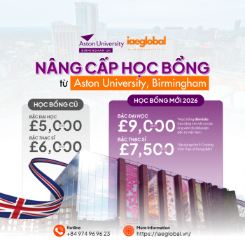 Du học Anh 2026: Nâng Cấp Học Bổng Toàn Diện từ Aston University, Birmingham