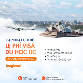 Cập nhật chi tiết lệ phí visa du học Úc mới nhất áp dụng từ 01/07/2026