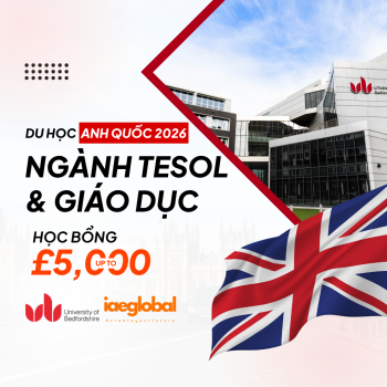 HỌC BỔNG HẤP DẪN TỪ ĐẠI HỌC BEDFORDSHIRE DÀNH CHO CHƯƠNG TRÌNH TESOL 2026