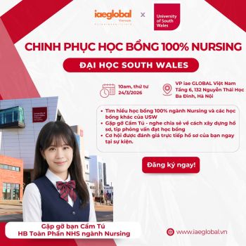 [SỰ KIỆN ĐỘC QUYỀN] CHINH PHỤC HỌC BỔNG 100% HỌC PHÍ CÙNG ĐẠI HỌC SOUTH WALES
