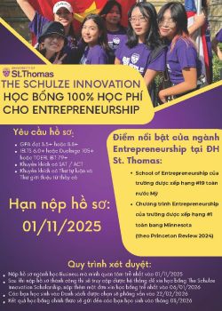 Đại học St. Thomas: Top đầu Hoa Kỳ, chi phí phải chăng cho du học sinh năm 2025