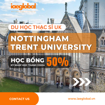 DU HỌC THẠC SĨ UK KỲ NHẬP HỌC THÁNG 1/2024 - HỌC BỔNG LÊN ĐẾN 120.000.000 VND - NOTTINGHAM TRENT UNIVERSITY