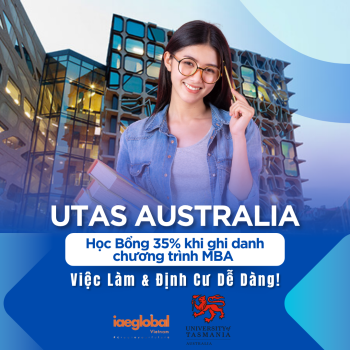 Học Bổng 35% khi ghi danh chương trình MBA UTAS (Úc) - Việc Làm & Định Cư Dễ Dàng!