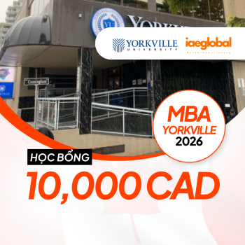 Chương trình MBA Yorkville 2026: Học bổng 10,000 CAD & Cơ hội Du học Canada cùng iae GLOBAL