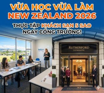 Vừa Học Vừa Làm tại New Zealand: Con Đường Đến Với Khách Sạn Rutherford Ngay Cổng Trường Nelson English Centre