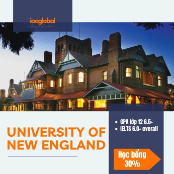 HỌC BỔNG KÌ THÁNG 10 CÁC TRƯỜNG Ở ÚC - UNIVERSITY OF NEW ENGLAND