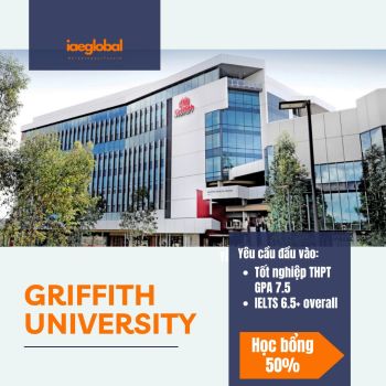 HỌC BỔNG KÌ THÁNG 10 CÁC TRƯỜNG Ở ÚC - GRIFFITH UNIVERSITY
