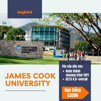 HỌC BỔNG KÌ THÁNG 10 CÁC TRƯỜNG Ở ÚC - JAMES COOK UNIVERSITY