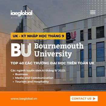 NHẬP HỌC NĂM NHẤT TẠI UK THÁNG 9/2023 - Bournemouth University