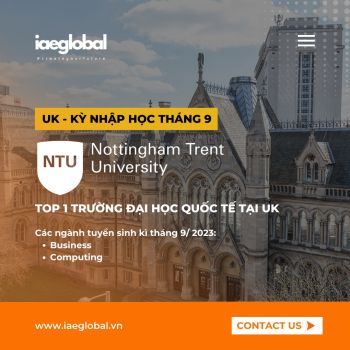 NHẬP HỌC NĂM NHẤT TẠI UK THÁNG 9/2023 - Nottingham Trent University