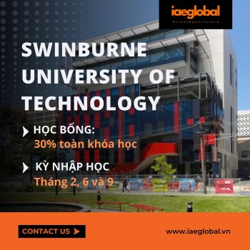 HỌC BỔNG TOÀN KHÓA CÁC TRƯỜNG ĐẠI HỌC HÀNG ĐẦU CỦA ÚC - SWINBURNE UNIVERSITY OF TECHNOLOGY