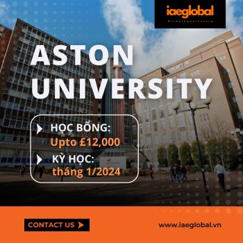 HỌC BỔNG VÀ CÁC NGÀNH HOT TẠI ASTON UNIVERSITY