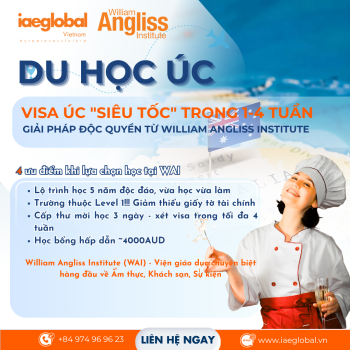 William Angliss Institute (WAI) Úc: Chiến Lược Visa Level 1 