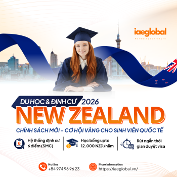 Chính sách du học New Zealand 2026: Định cư 6 điểm, Giảm học phí & Visa nhanh