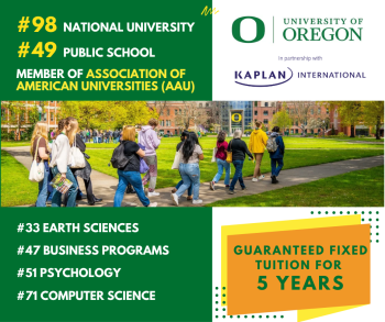 University of Oregon (UO) chính thức nhận đơn cho kỳ Fall 2025