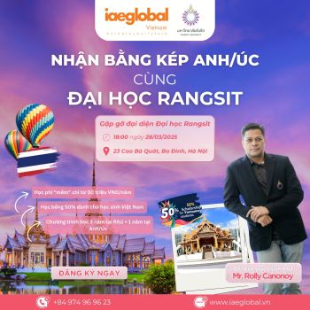 Cơ Hội Nhận Bằng Kép UK/Úc chỉ với 50tr/năm cùng Đại học Rangsit - Thái Lan