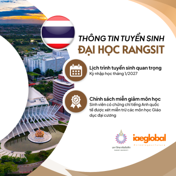 Thông tin tuyển sinh Đại học Rangsit 2026-2027: Lịch trình, Học bổng và Cơ hội học tập
