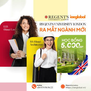 Regent’s University London Ra Mắt Ngành Mới & Học Bổng 5.000 GBP