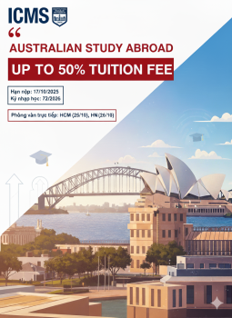 Cơ hội vàng săn học bổng du học Úc: Học viện ICMS trao tặng học bổng lên đến 50% học phí