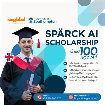 Học bổng Spärck AI Scholarship 2027 - University of Southampton