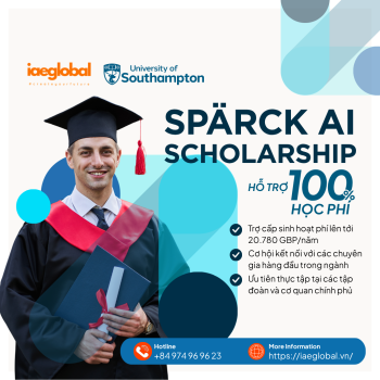 Học bổng Spärck AI Scholarship 2027 - University of Southampton