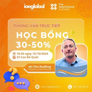 Review hồ sơ và phỏng vấn xét học bổng đến 50% từ The Hotel School