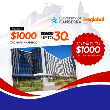 Đại học Canberra (UC) Tuyển Sinh 2026: Ưu Đãi $1.000 Và Học Bổng 30%