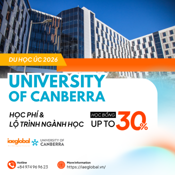 Du học Úc tại University of Canberra: Học phí, học bổng 30% và lộ trình ngành học