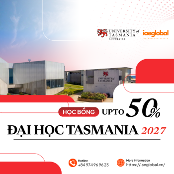 Học bổng Đại học Tasmania (UTAS) 2027: Lên tới 50% học phí du học Úc