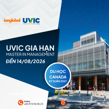 Study abroad in Canada Spring 2027: UVic extends Master in Management until August 14, 2026